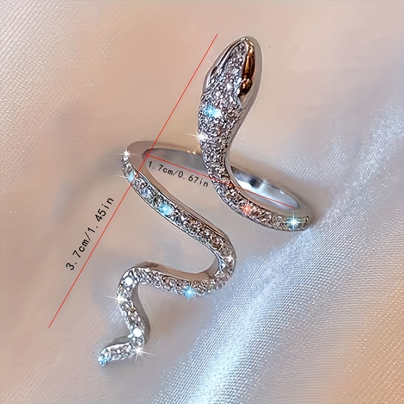 Zirconia Coiled Snake Ring